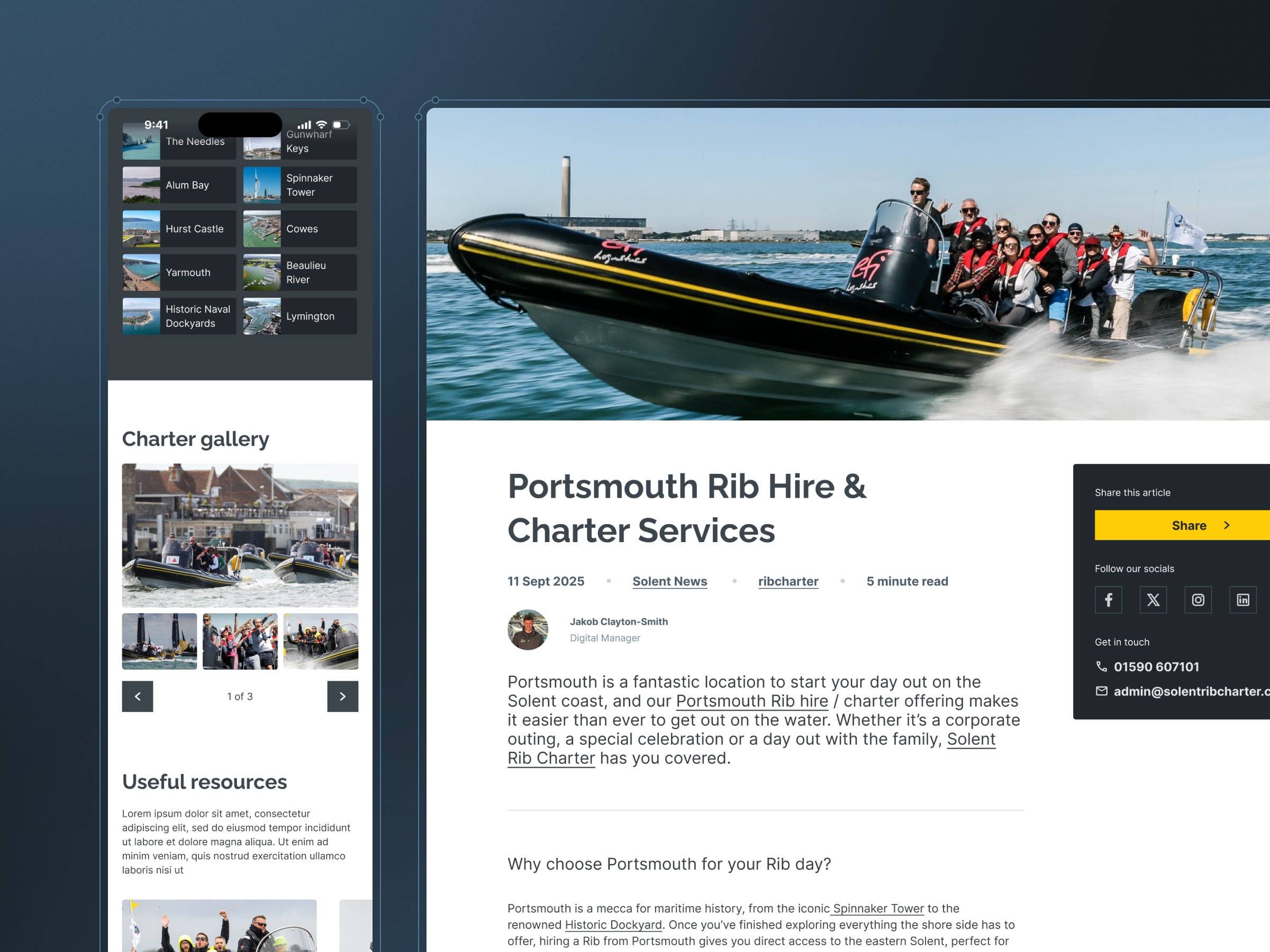 Mockup of SRC website design.